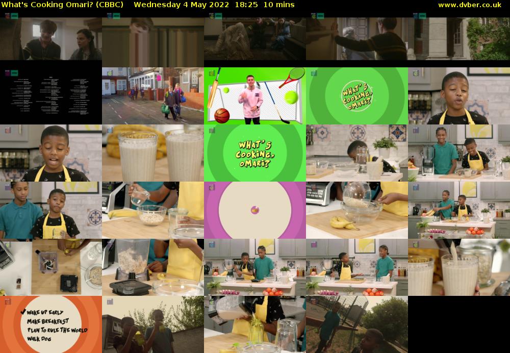 What's Cooking Omari? (CBBC) Wednesday 4 May 2022 18:25 - 18:35