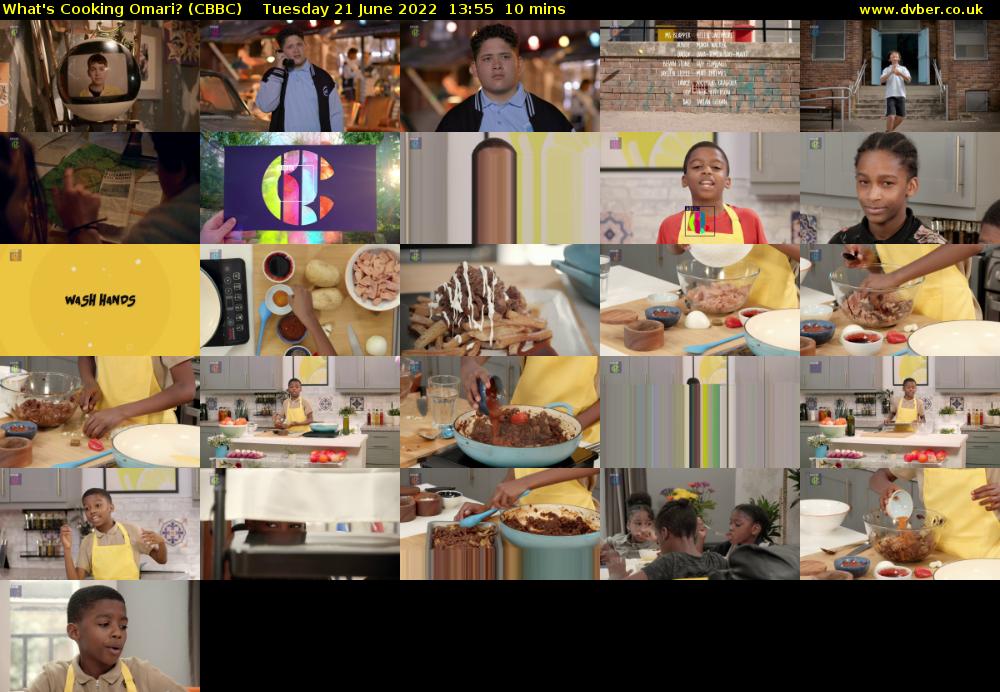 What's Cooking Omari? (CBBC) Tuesday 21 June 2022 13:55 - 14:05