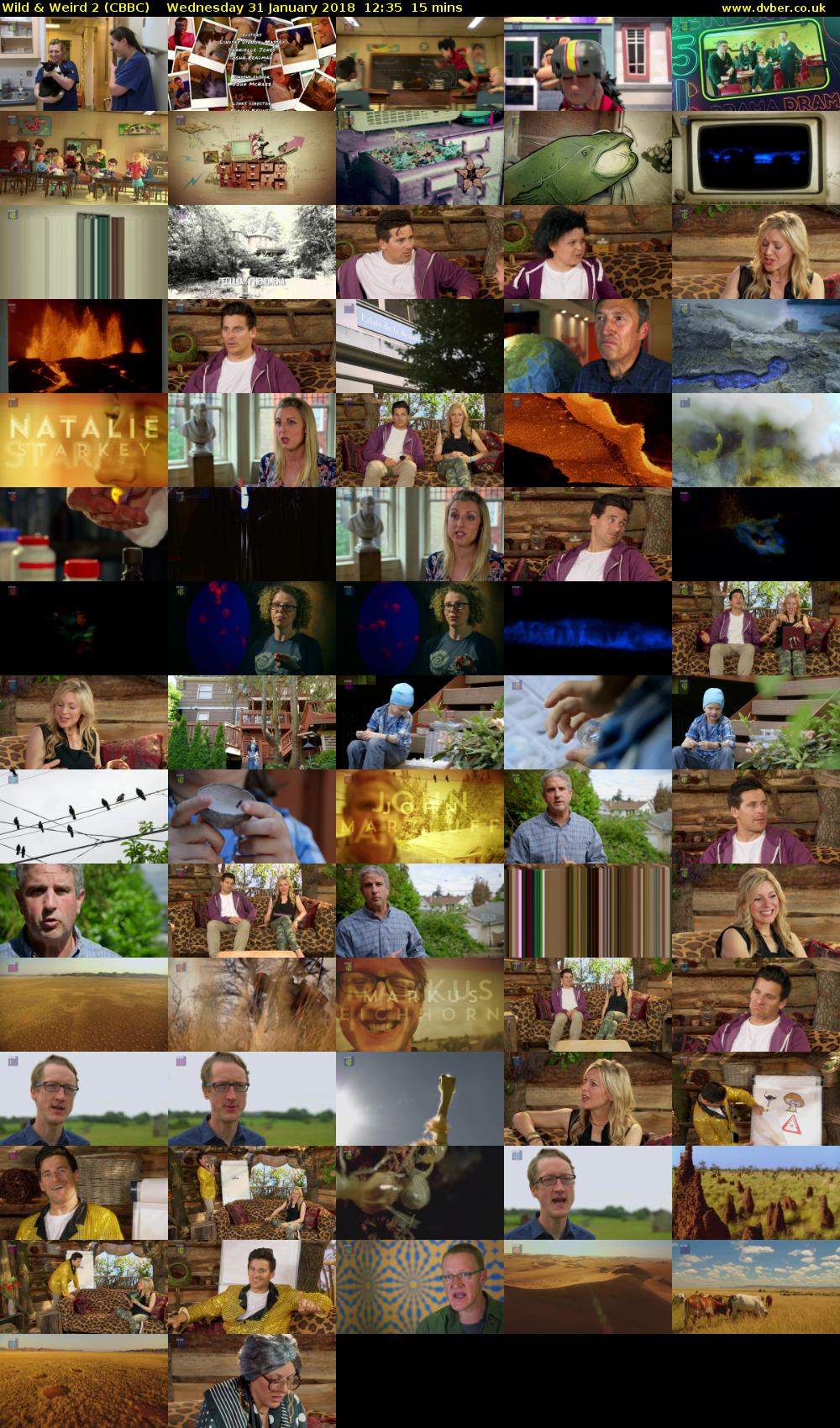 Wild & Weird 2 (CBBC) Wednesday 31 January 2018 12:35 - 12:50