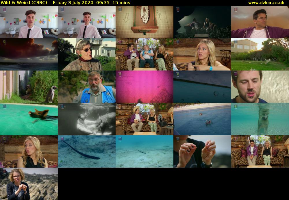 Wild & Weird (CBBC) Friday 3 July 2020 09:35 - 09:50