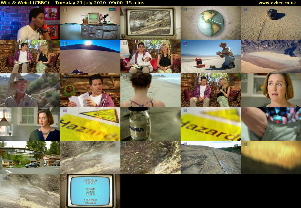 Wild & Weird (CBBC) Tuesday 21 July 2020 09:00 - 09:15