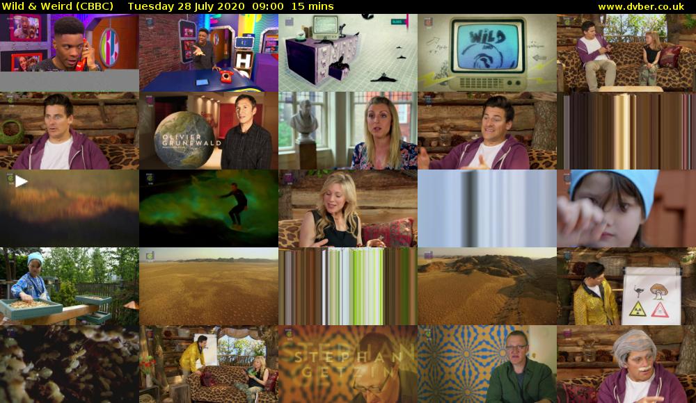 Wild & Weird (CBBC) Tuesday 28 July 2020 09:00 - 09:15