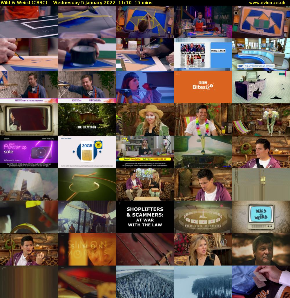 Wild & Weird (CBBC) Wednesday 5 January 2022 11:10 - 11:25