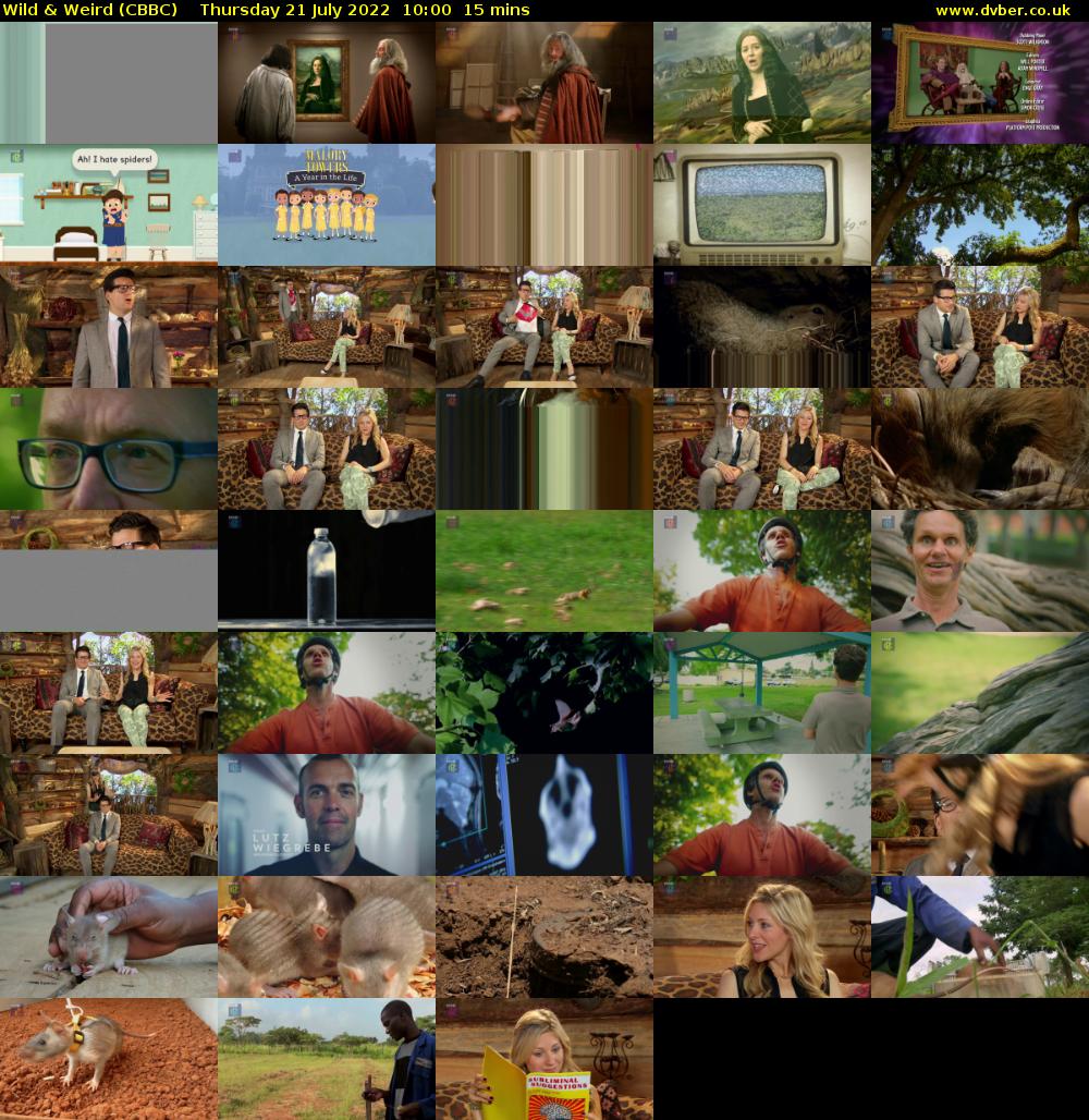 Wild & Weird (CBBC) Thursday 21 July 2022 10:00 - 10:15