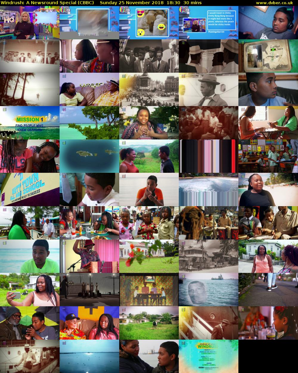 Windrush: A Newsround Special (CBBC) Sunday 25 November 2018 18:30 - 19:00