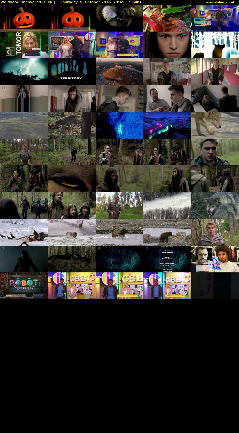 Wolfblood Uncovered (CBBC) Thursday 20 October 2016 20:45 - 21:00