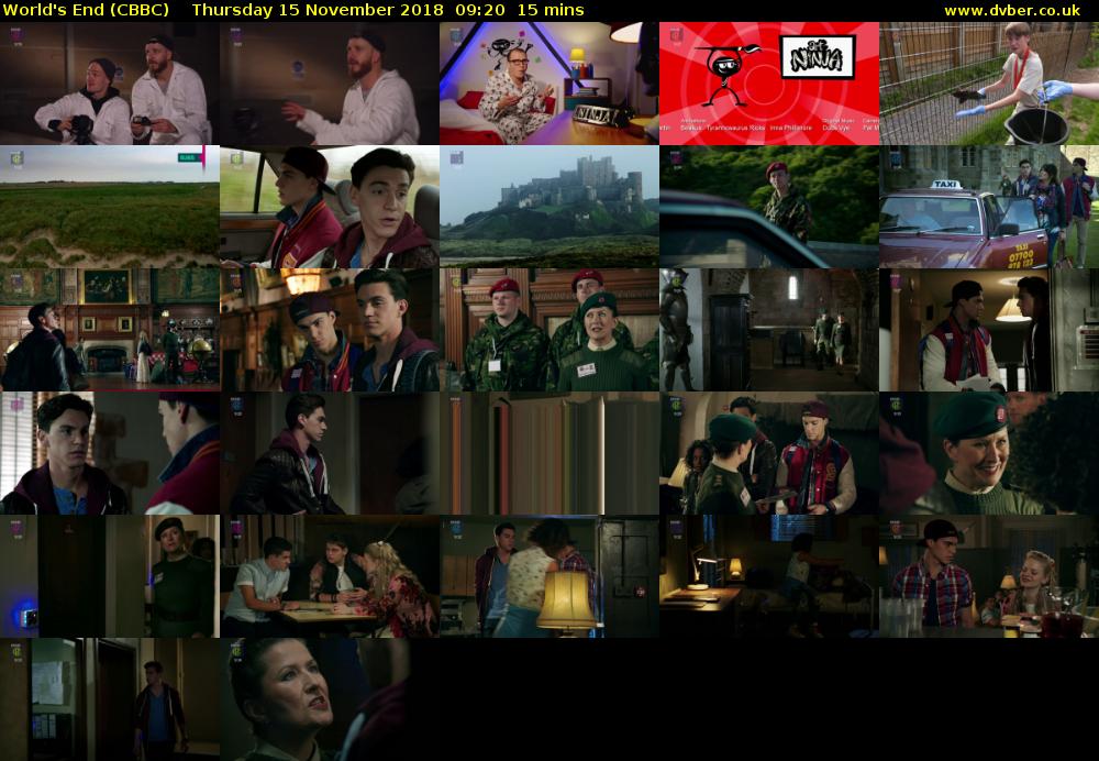 World's End (CBBC) Thursday 15 November 2018 09:20 - 09:35