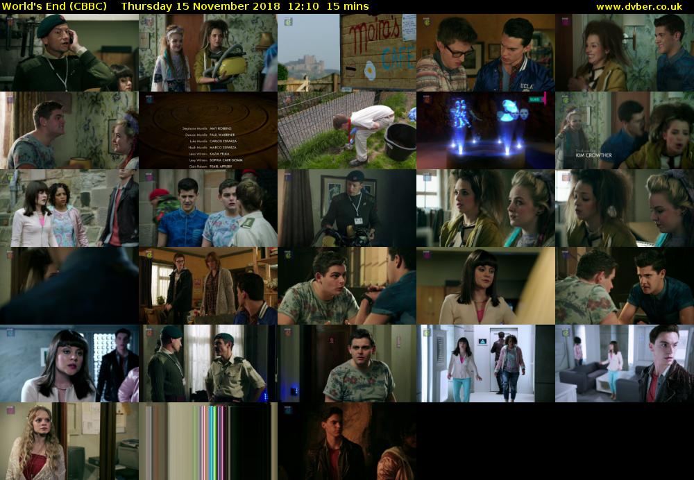 World's End (CBBC) Thursday 15 November 2018 12:10 - 12:25