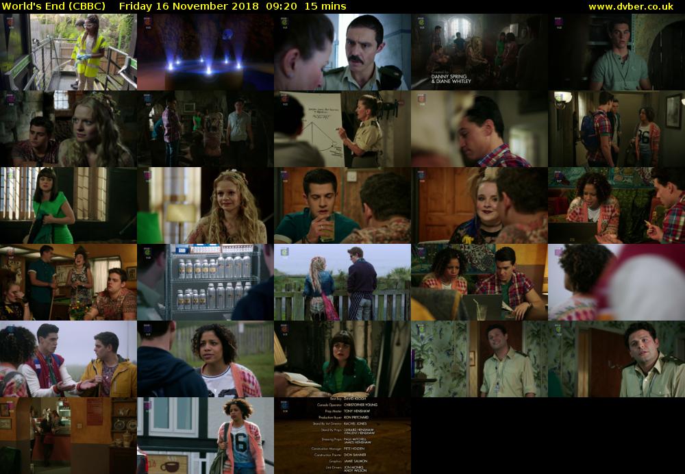 World's End (CBBC) Friday 16 November 2018 09:20 - 09:35