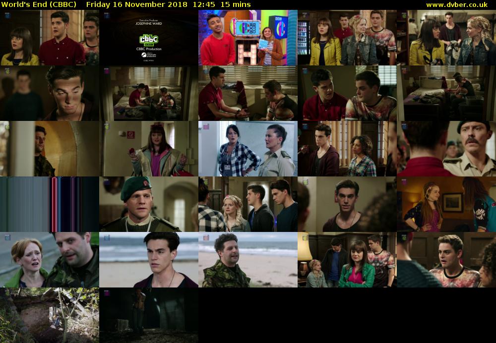 World's End (CBBC) Friday 16 November 2018 12:45 - 13:00