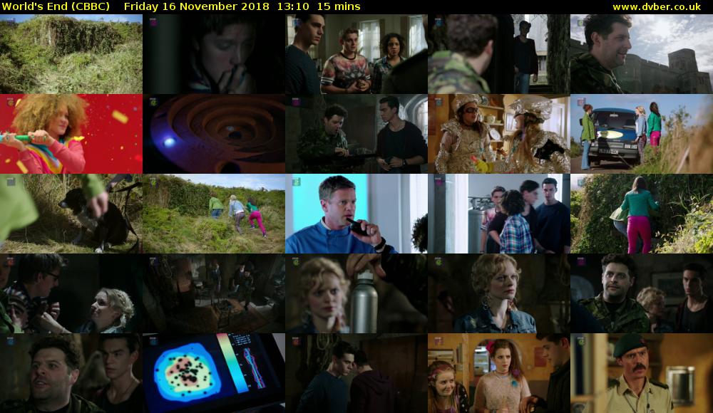 World's End (CBBC) Friday 16 November 2018 13:10 - 13:25