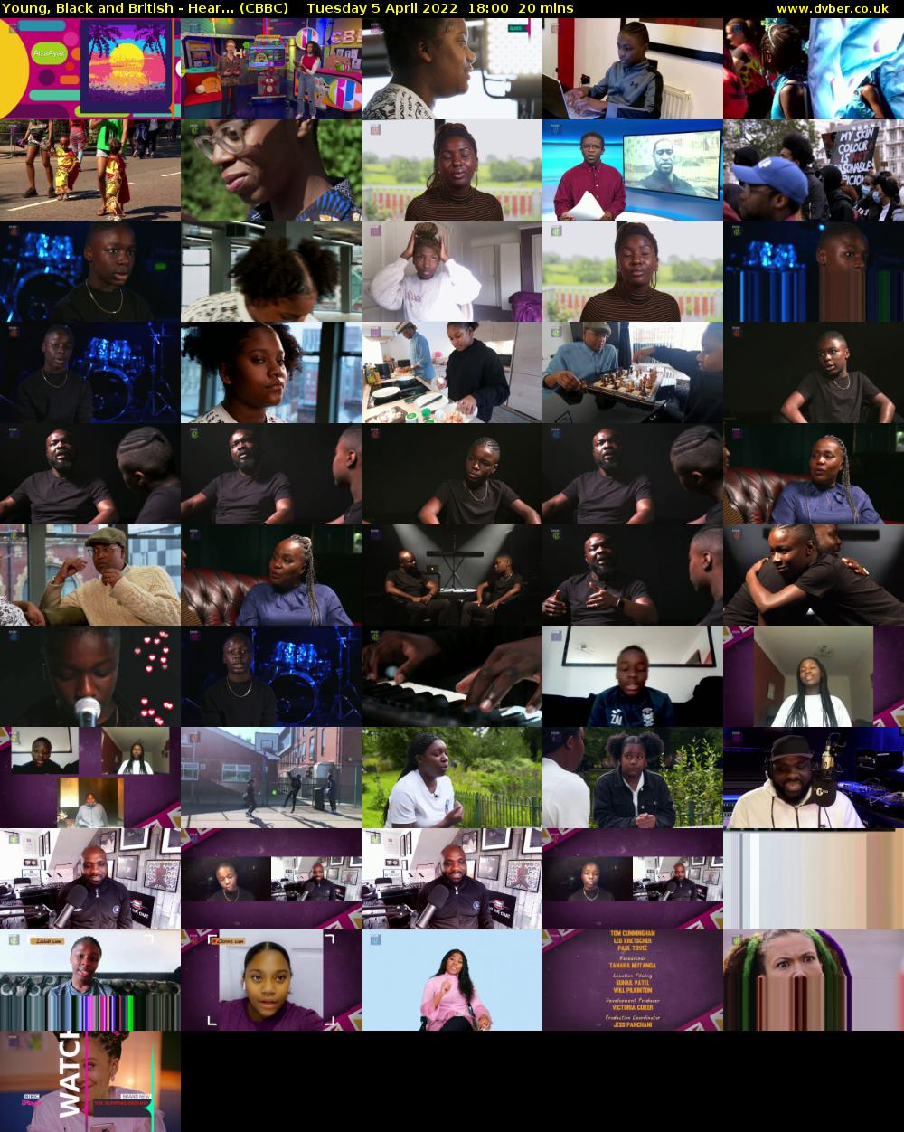 Young, Black and British - Hear... (CBBC) Tuesday 5 April 2022 18:00 - 18:20