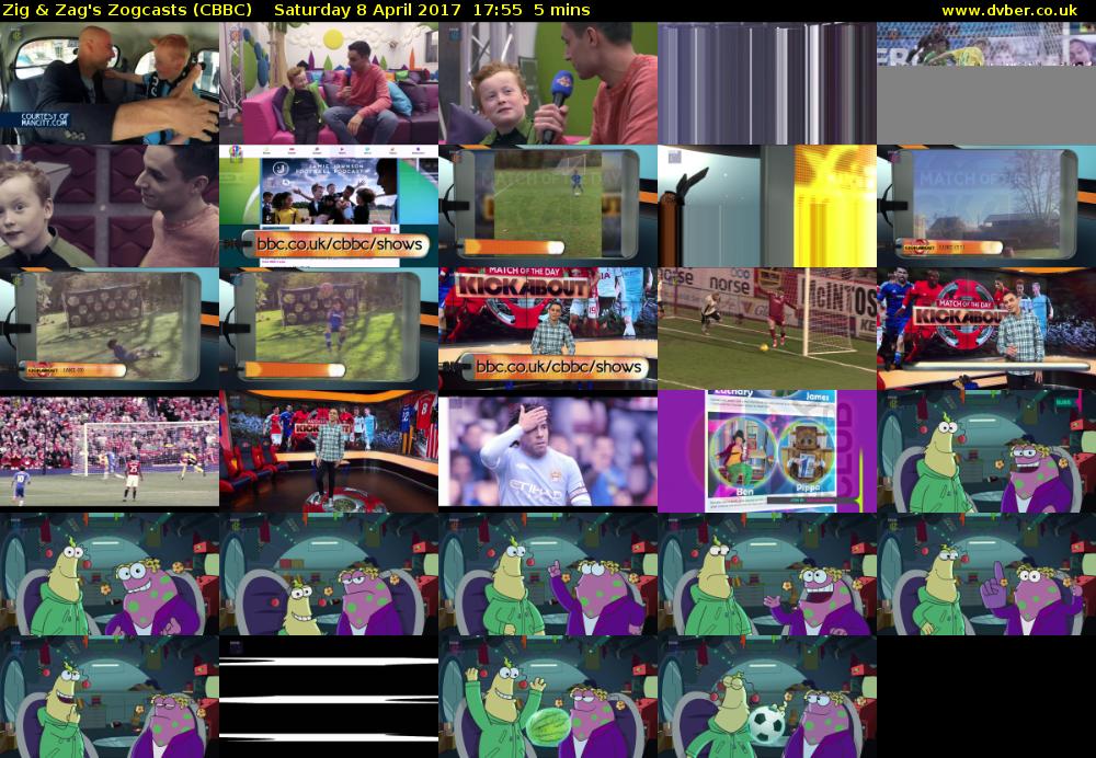Zig & Zag's Zogcasts (CBBC) Saturday 8 April 2017 17:55 - 18:00