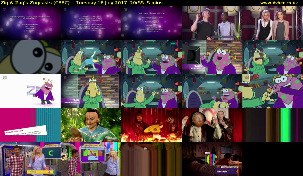 Zig & Zag's Zogcasts (CBBC) Tuesday 18 July 2017 20:55 - 21:00
