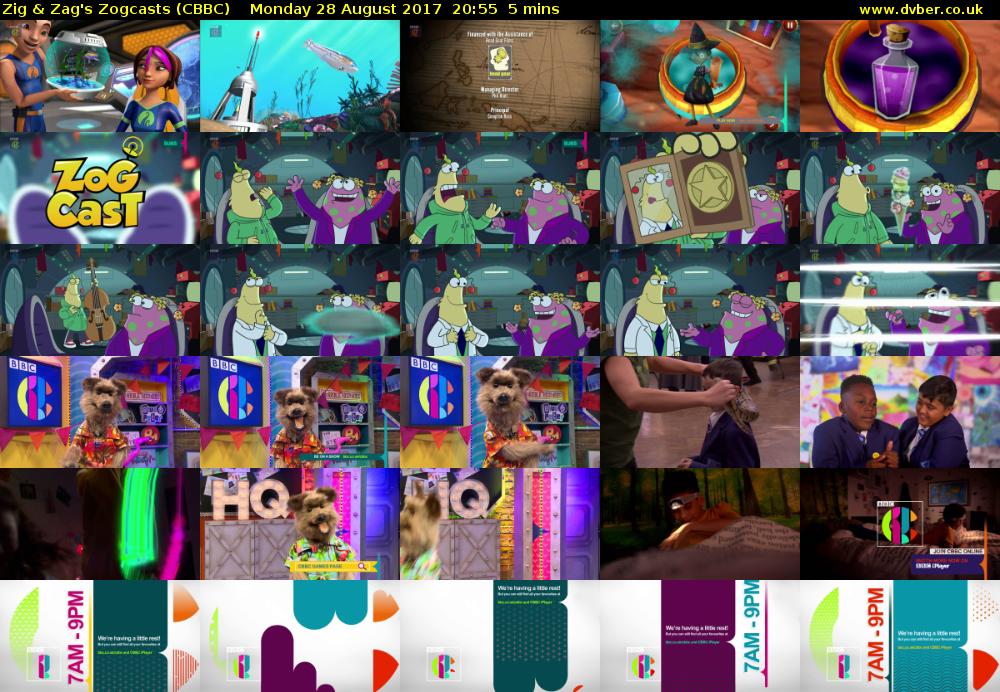 Zig & Zag's Zogcasts (CBBC) Monday 28 August 2017 20:55 - 21:00
