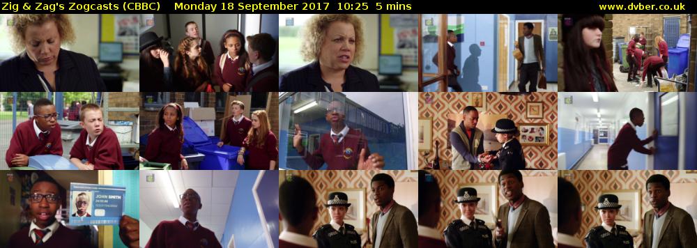 Zig & Zag's Zogcasts (CBBC) Monday 18 September 2017 10:25 - 10:30