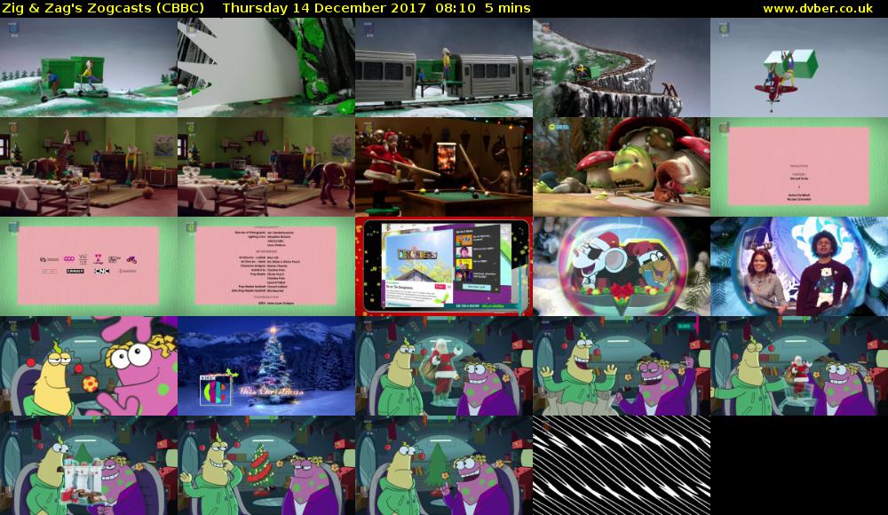 Zig & Zag's Zogcasts (CBBC) Thursday 14 December 2017 08:10 - 08:15