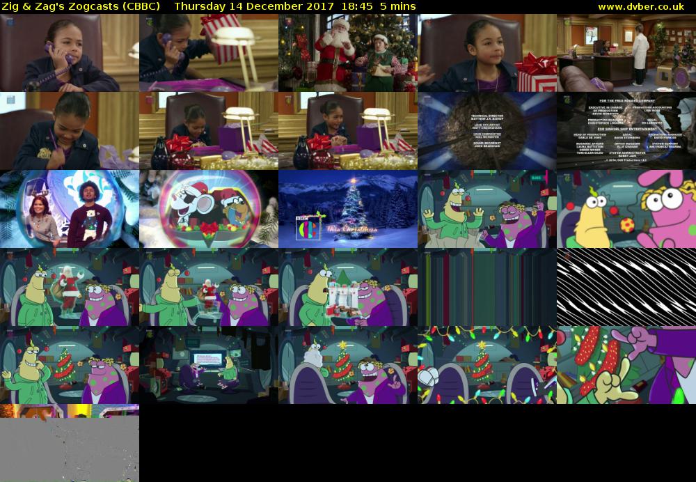 Zig & Zag's Zogcasts (CBBC) Thursday 14 December 2017 18:45 - 18:50