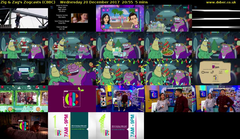 Zig & Zag's Zogcasts (CBBC) Wednesday 20 December 2017 20:55 - 21:00