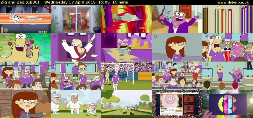 Zig and Zag (CBBC) Wednesday 17 April 2019 15:05 - 15:20