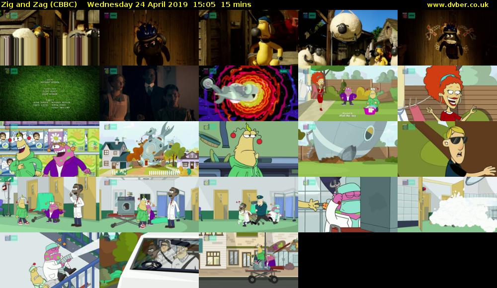 Zig and Zag (CBBC) Wednesday 24 April 2019 15:05 - 15:20