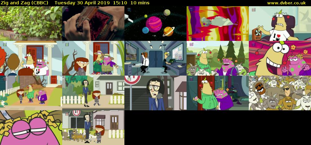 Zig and Zag (CBBC) Tuesday 30 April 2019 15:10 - 15:20