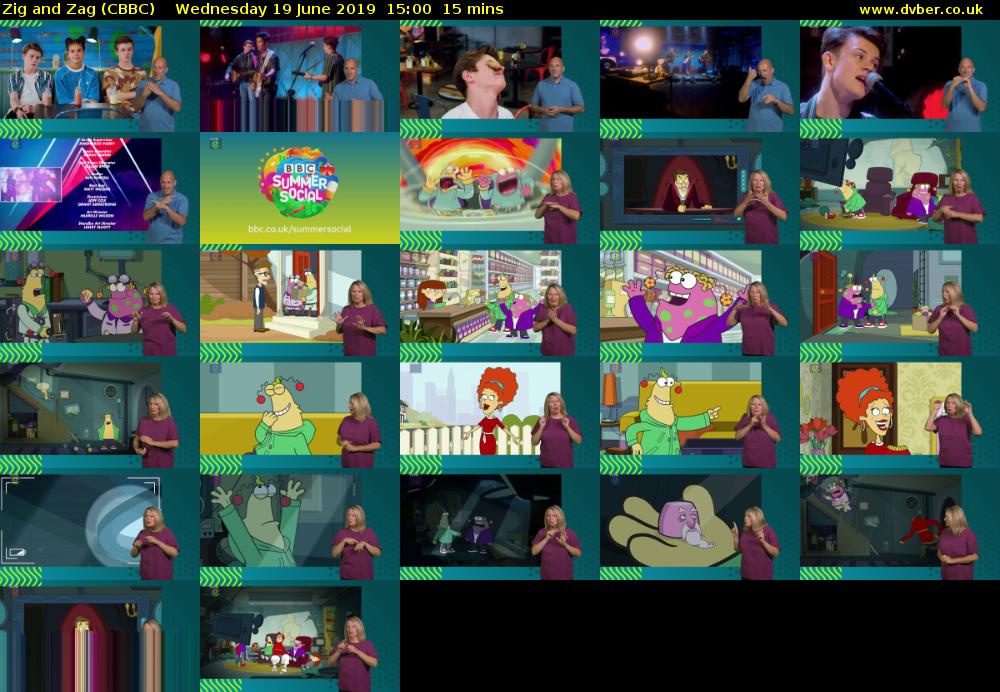 Zig and Zag (CBBC) Wednesday 19 June 2019 15:00 - 15:15