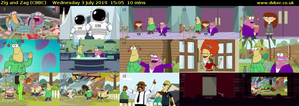 Zig and Zag (CBBC) Wednesday 3 July 2019 15:05 - 15:15