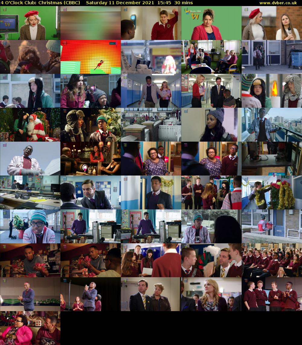 4 O'Clock Club: Christmas (CBBC) Saturday 11 December 2021 15:45 - 16:15