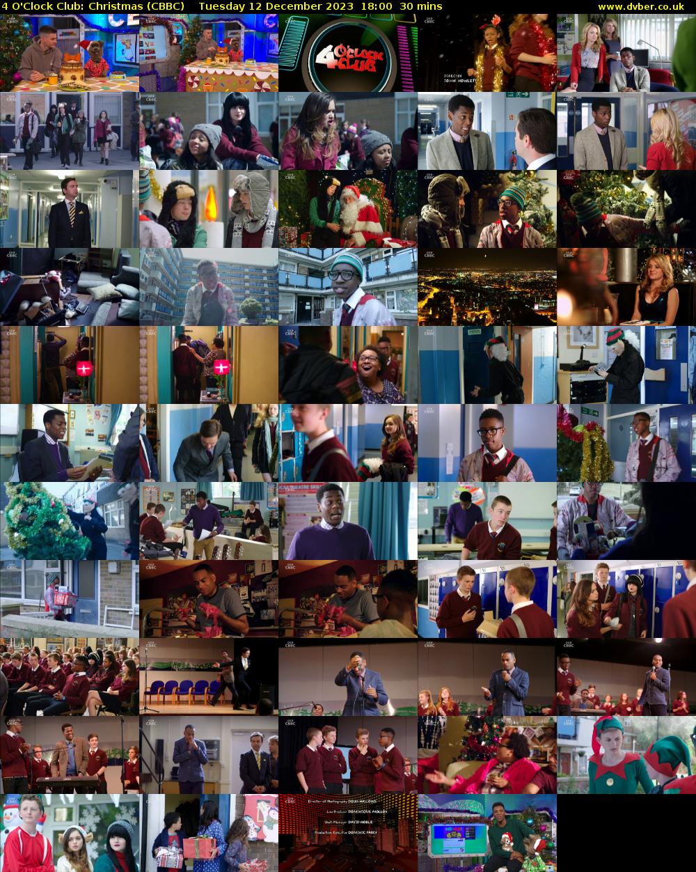 4 O'Clock Club: Christmas (CBBC) Tuesday 12 December 2023 18:00 - 18:30