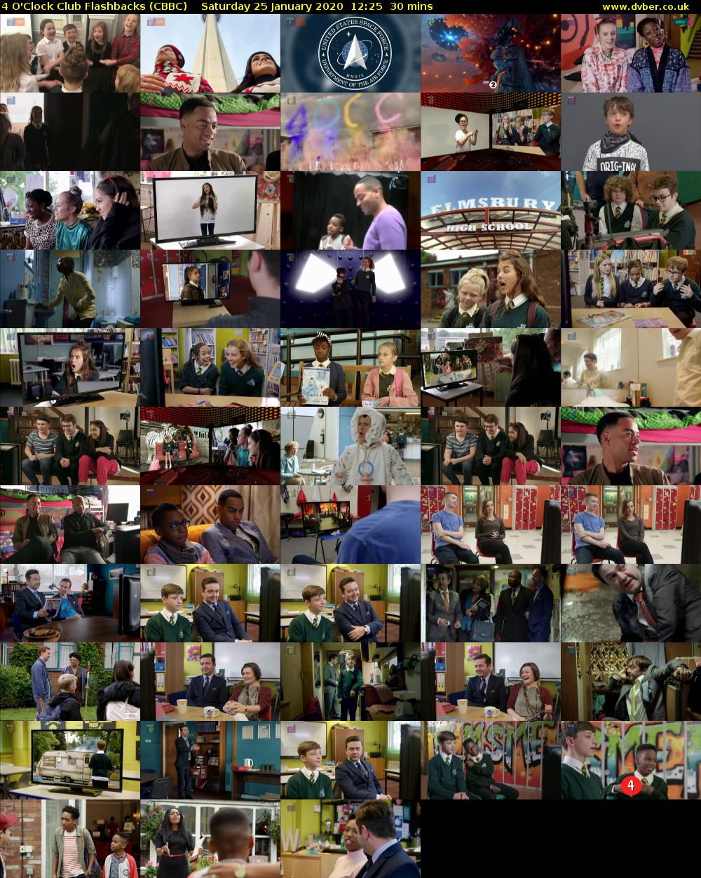 4 O'Clock Club Flashbacks (CBBC) Saturday 25 January 2020 12:25 - 12:55