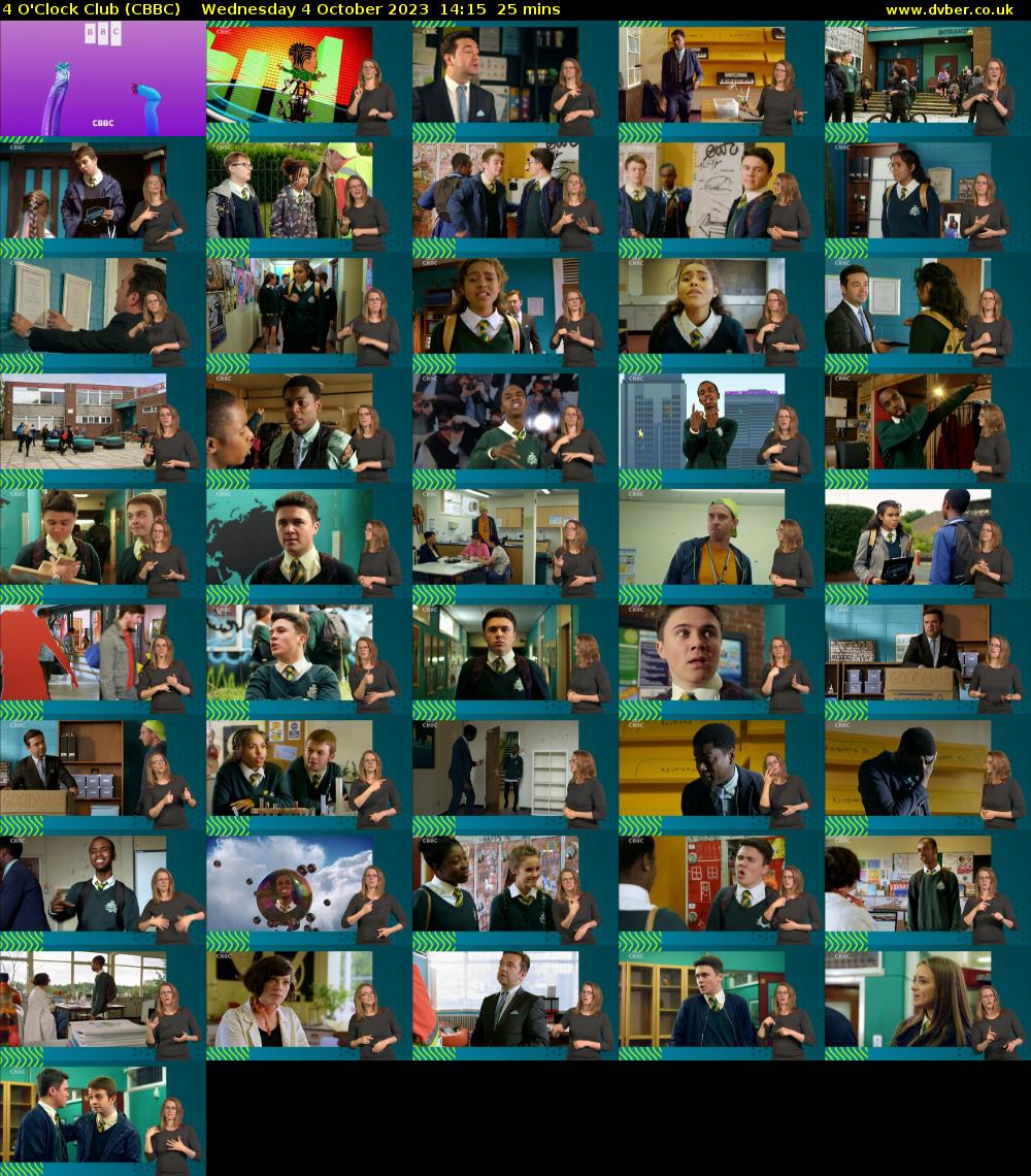 4 O'Clock Club (CBBC) Wednesday 4 October 2023 14:15 - 14:40