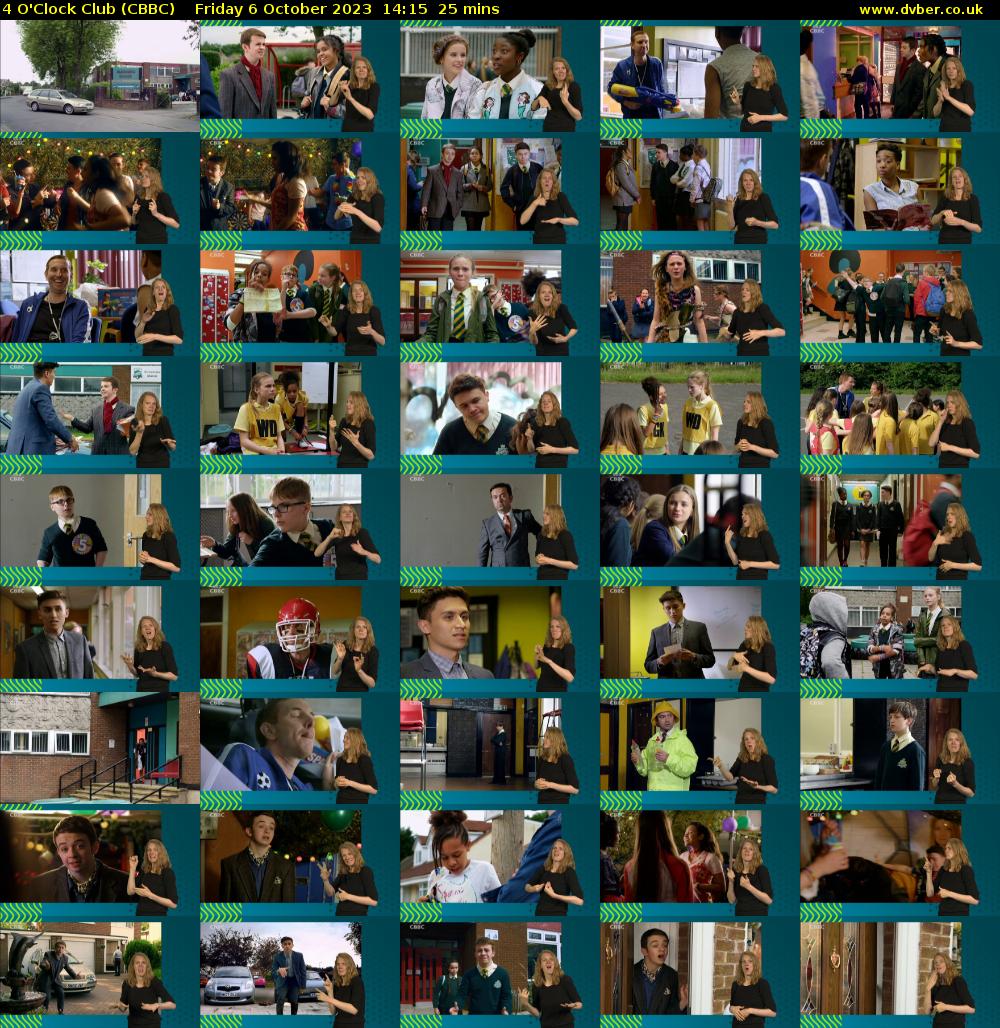 4 O'Clock Club (CBBC) Friday 6 October 2023 14:15 - 14:40