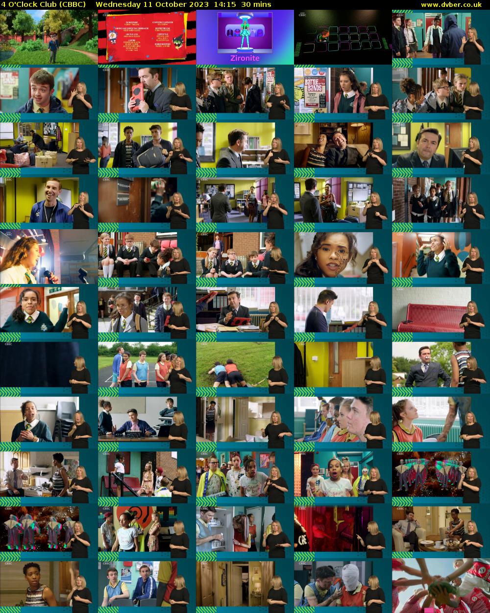 4 O'Clock Club (CBBC) Wednesday 11 October 2023 14:15 - 14:45