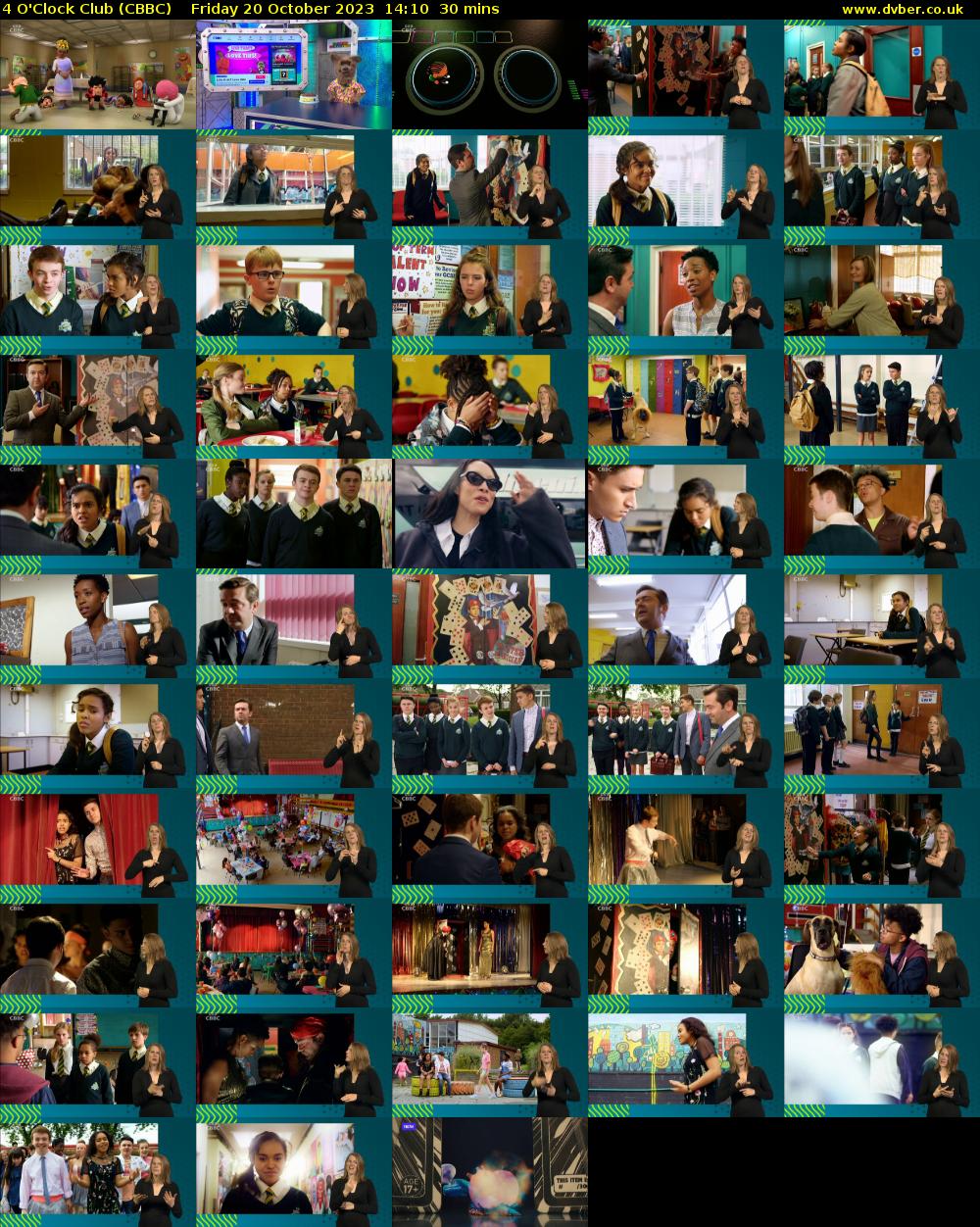 4 O'Clock Club (CBBC) Friday 20 October 2023 14:10 - 14:40