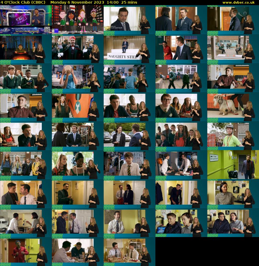 4 O'Clock Club (CBBC) Monday 6 November 2023 14:00 - 14:25