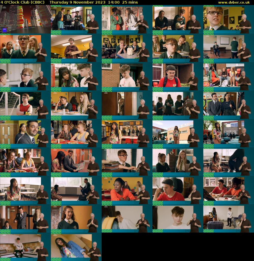 4 O'Clock Club (CBBC) Thursday 9 November 2023 14:00 - 14:25
