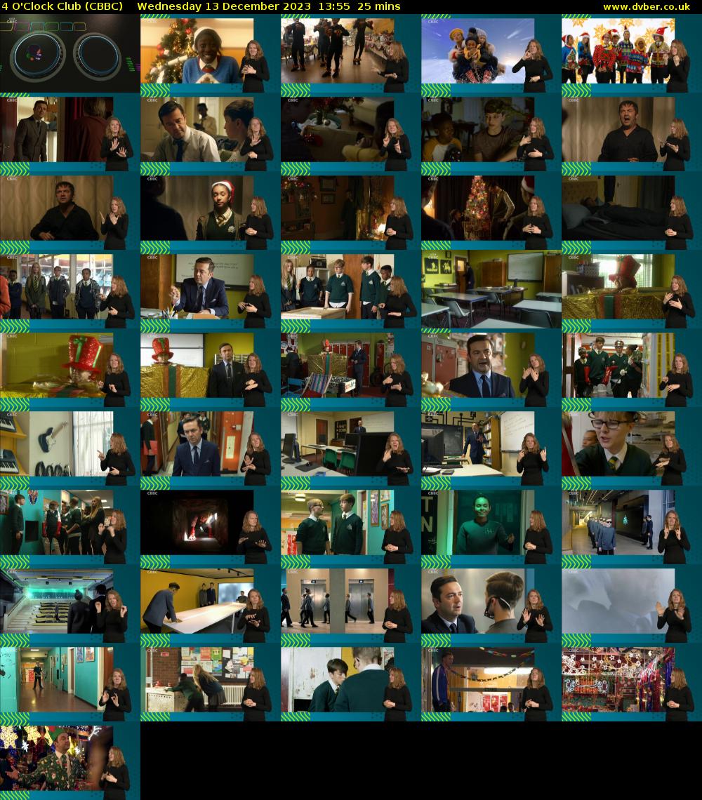 4 O'Clock Club (CBBC) Wednesday 13 December 2023 13:55 - 14:20