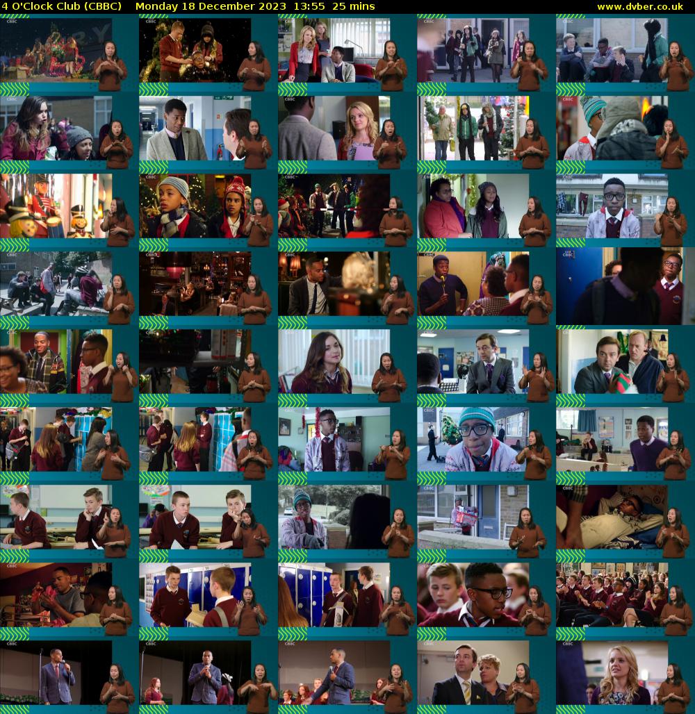 4 O'Clock Club (CBBC) Monday 18 December 2023 13:55 - 14:20