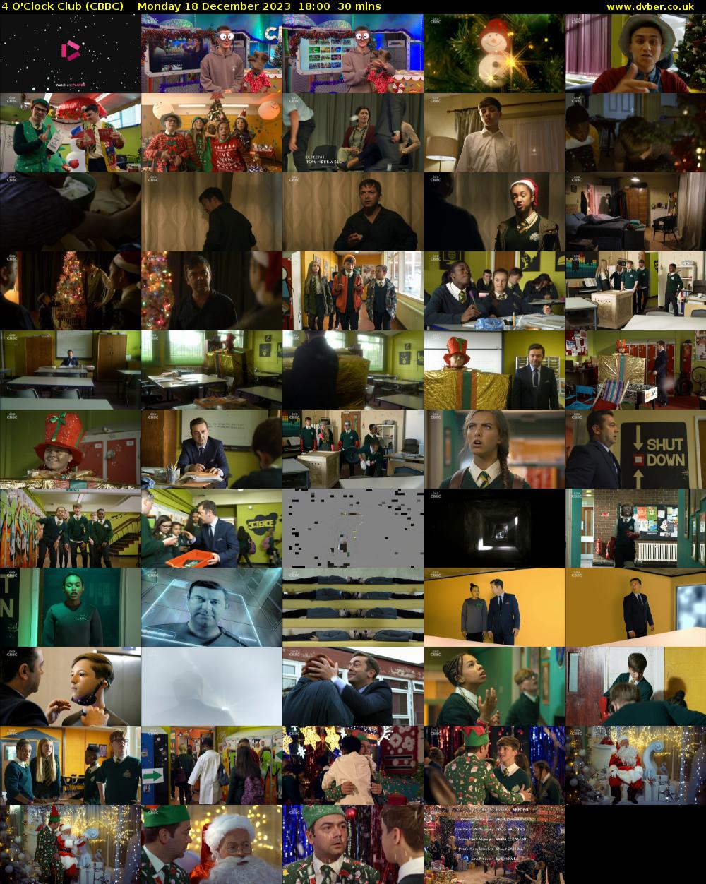 4 O'Clock Club (CBBC) Monday 18 December 2023 18:00 - 18:30