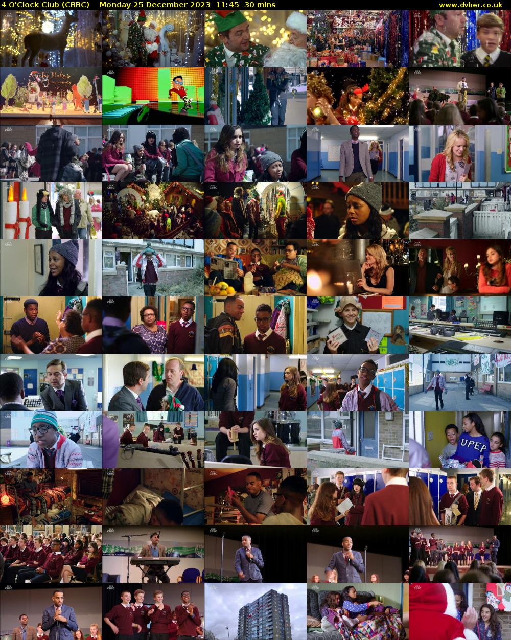 4 O'Clock Club (CBBC) Monday 25 December 2023 11:45 - 12:15