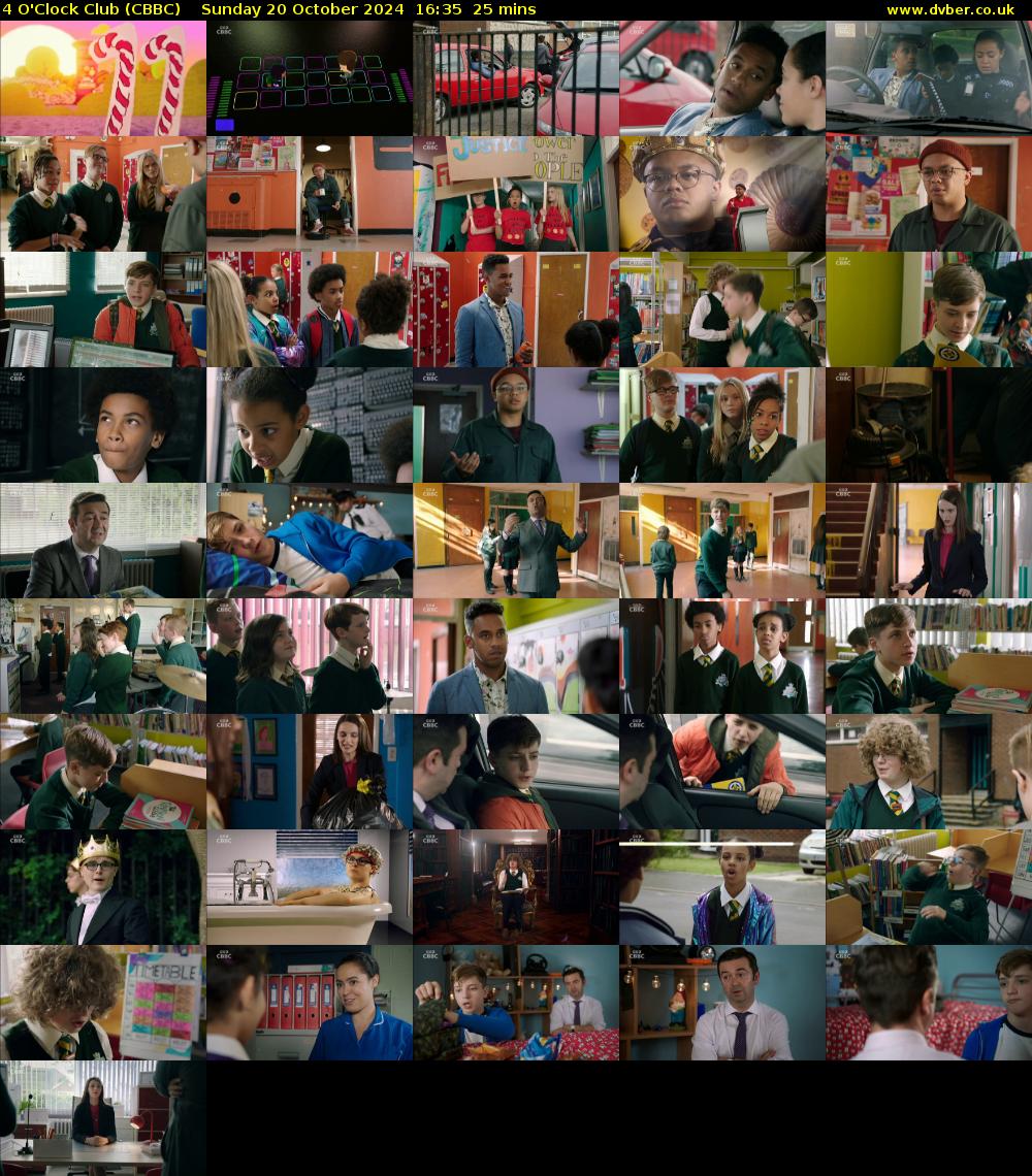 4 O'Clock Club (CBBC) Sunday 20 October 2024 16:35 - 17:00