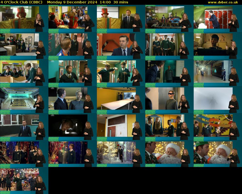 4 O'Clock Club (CBBC) Monday 9 December 2024 14:00 - 14:30
