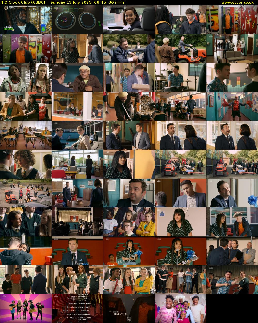 4 O'Clock Club (CBBC) Sunday 13 July 2025 09:45 - 10:15