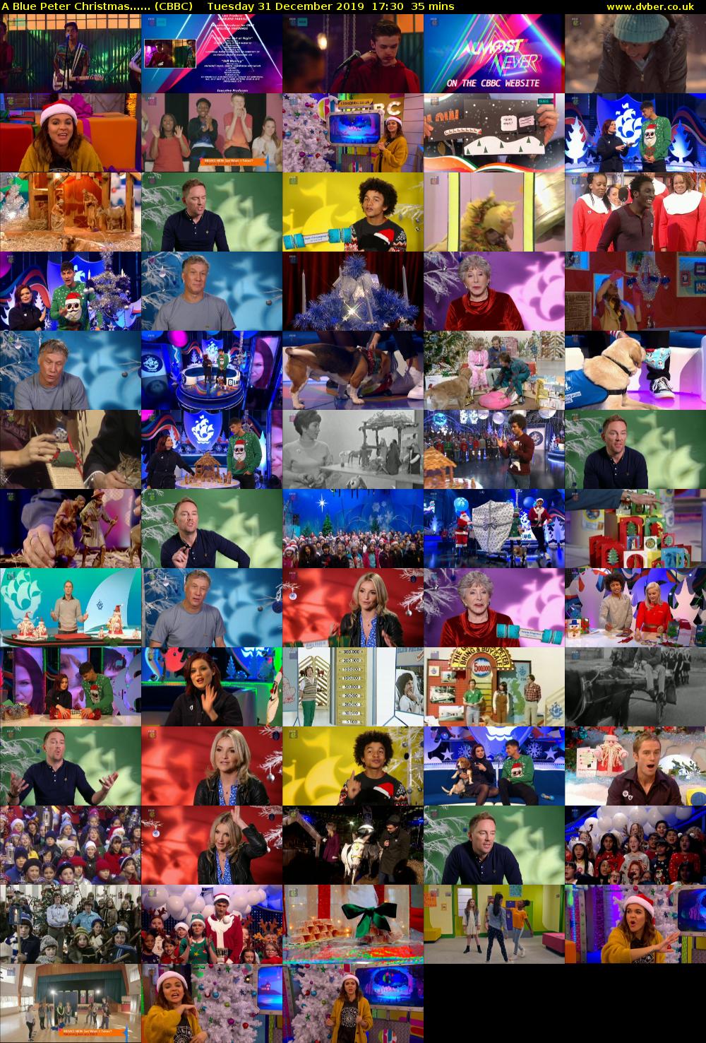 A Blue Peter Christmas...... (CBBC) Tuesday 31 December 2019 17:30 - 18:05