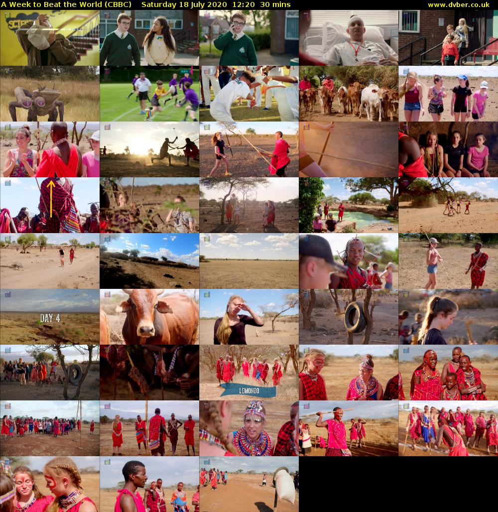 A Week to Beat the World (CBBC) Saturday 18 July 2020 12:20 - 12:50