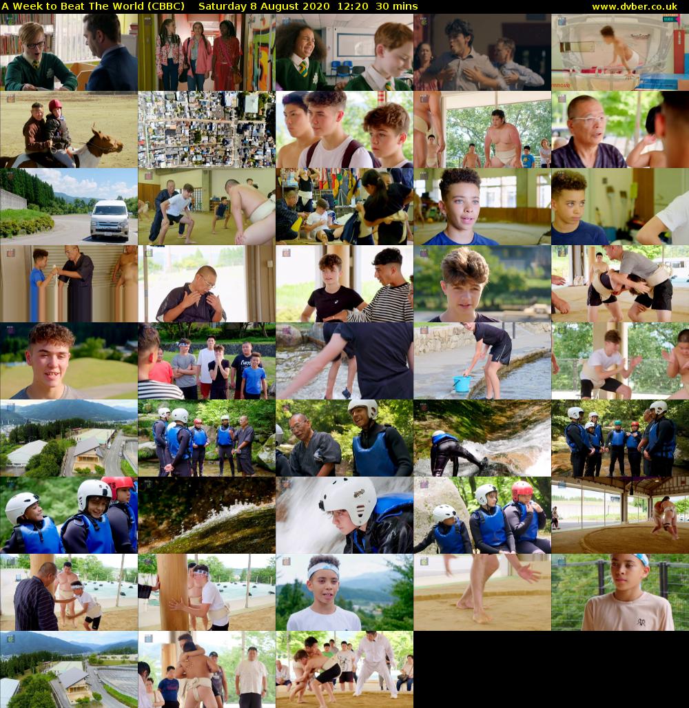 A Week to Beat the World (CBBC) Saturday 8 August 2020 12:20 - 12:50
