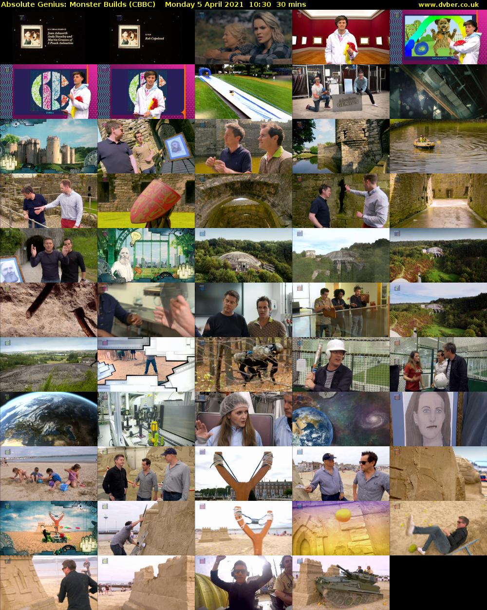 Absolute Genius: Monster Builds (CBBC) Monday 5 April 2021 10:30 - 11:00
