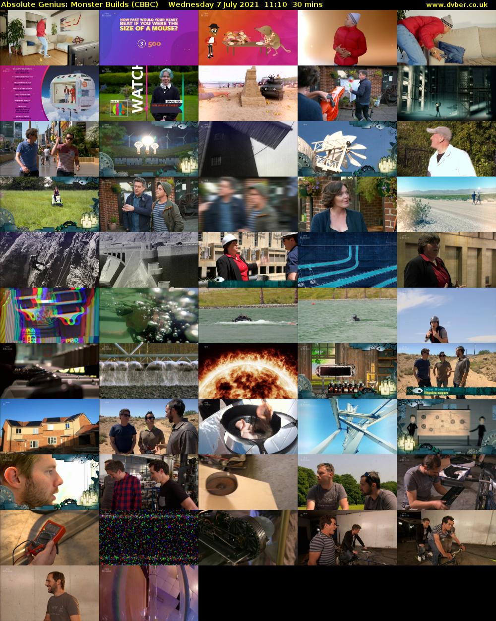 Absolute Genius: Monster Builds (CBBC) Wednesday 7 July 2021 11:10 - 11:40