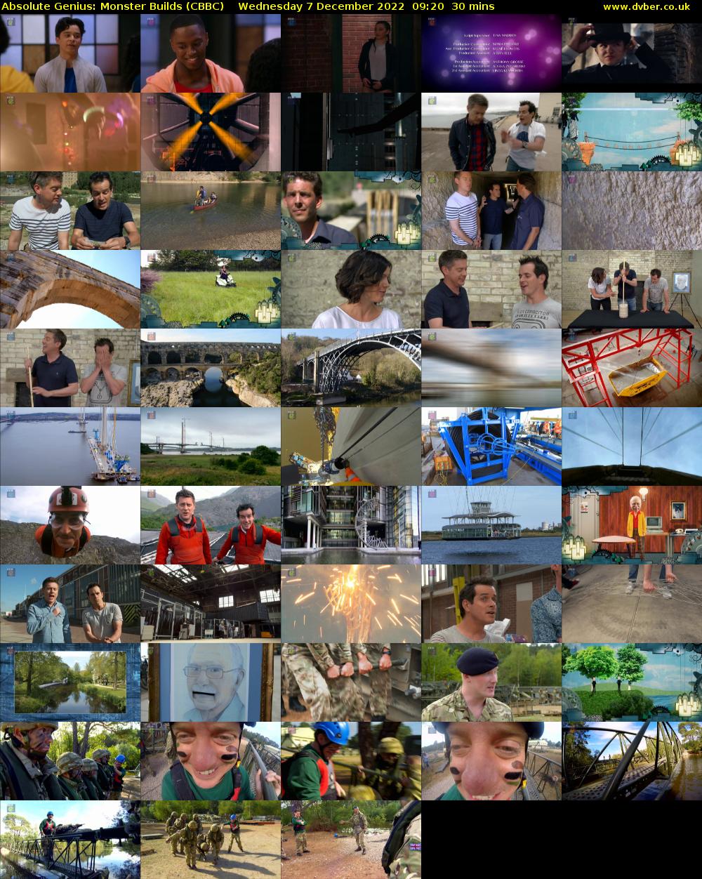 Absolute Genius: Monster Builds (CBBC) Wednesday 7 December 2022 09:20 - 09:50